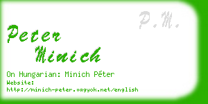 peter minich business card